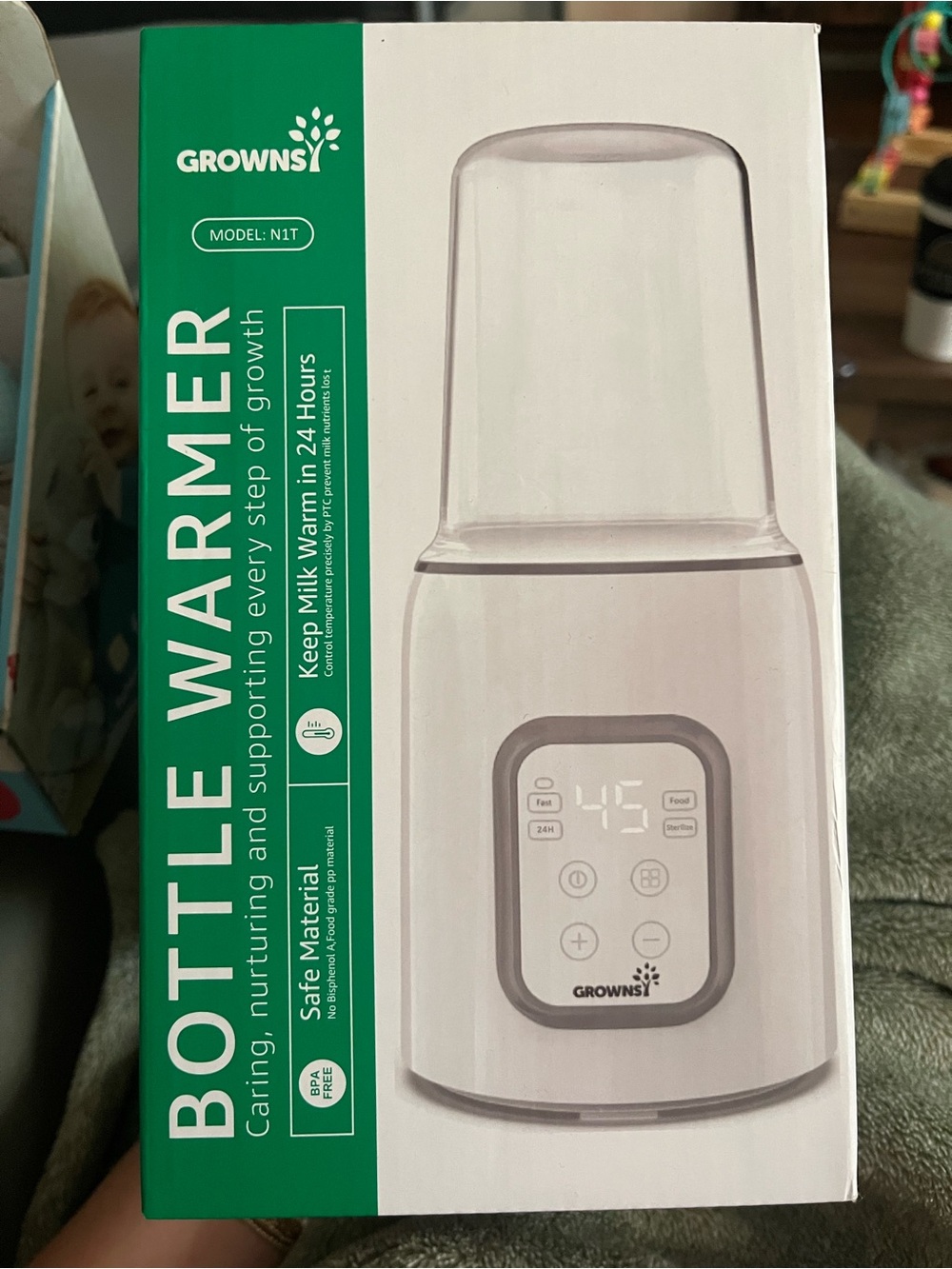 Grownsy White Bottle Warmer — Efficient Electric Baby Bottle Heater